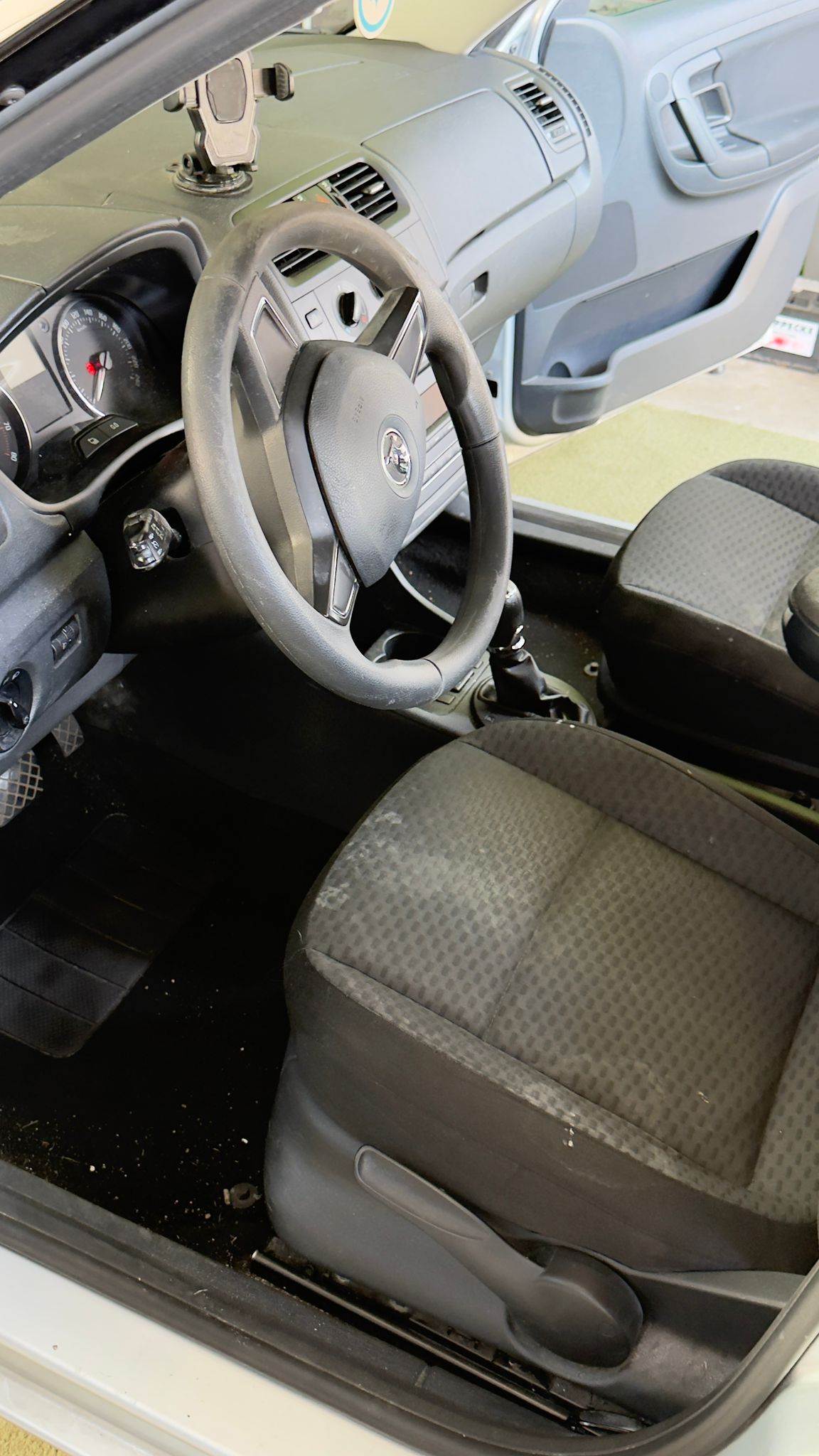 Detailfoto van interieurreiniging